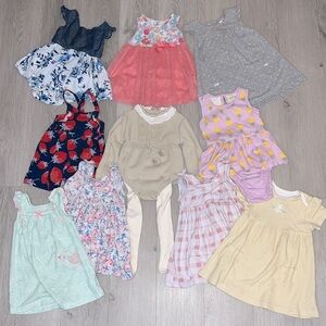 Bundle of 10❗️12mo Dresses/Rompers/Outfits- Like New- Various Designers